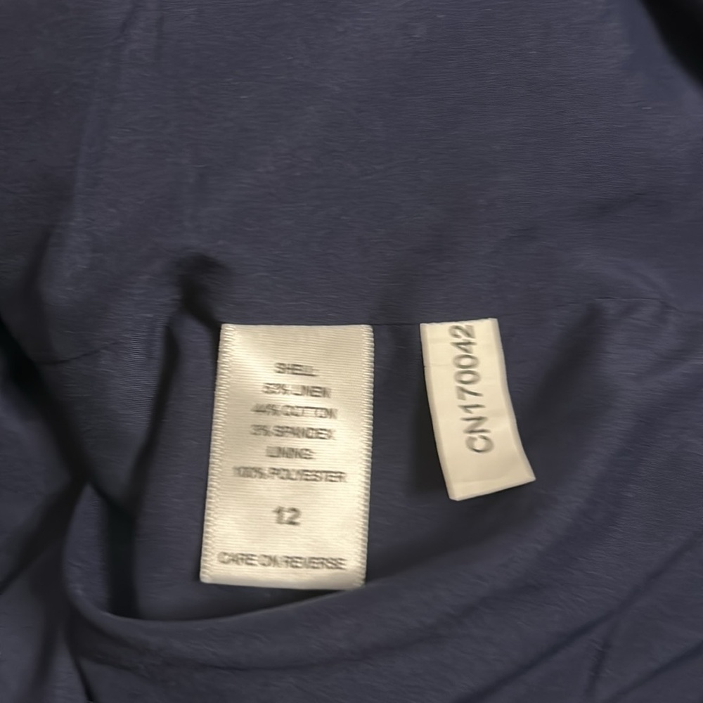 New York & Company blazer gray blue size 12 sewn pockets silver buttons … - Picture 12 of 12